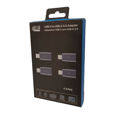 Adesso ADP-300-4 Female USB-A to Male USB-C Adapter