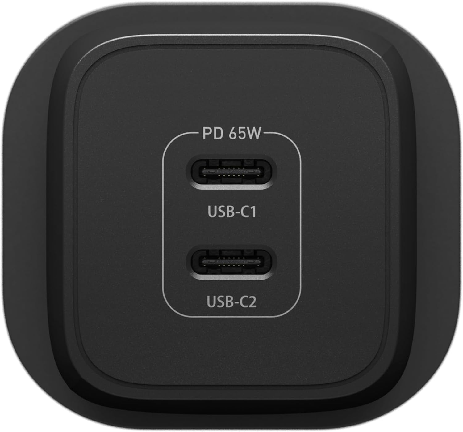 OtterBox Standard UK 65W USB-C PD GaN Dual Port Wall Charger, 45W USB-C PD + 20W USB-C PD, Fast Charger for Smartphone and Tablet, Drop Tested, Ultra Durable, Black