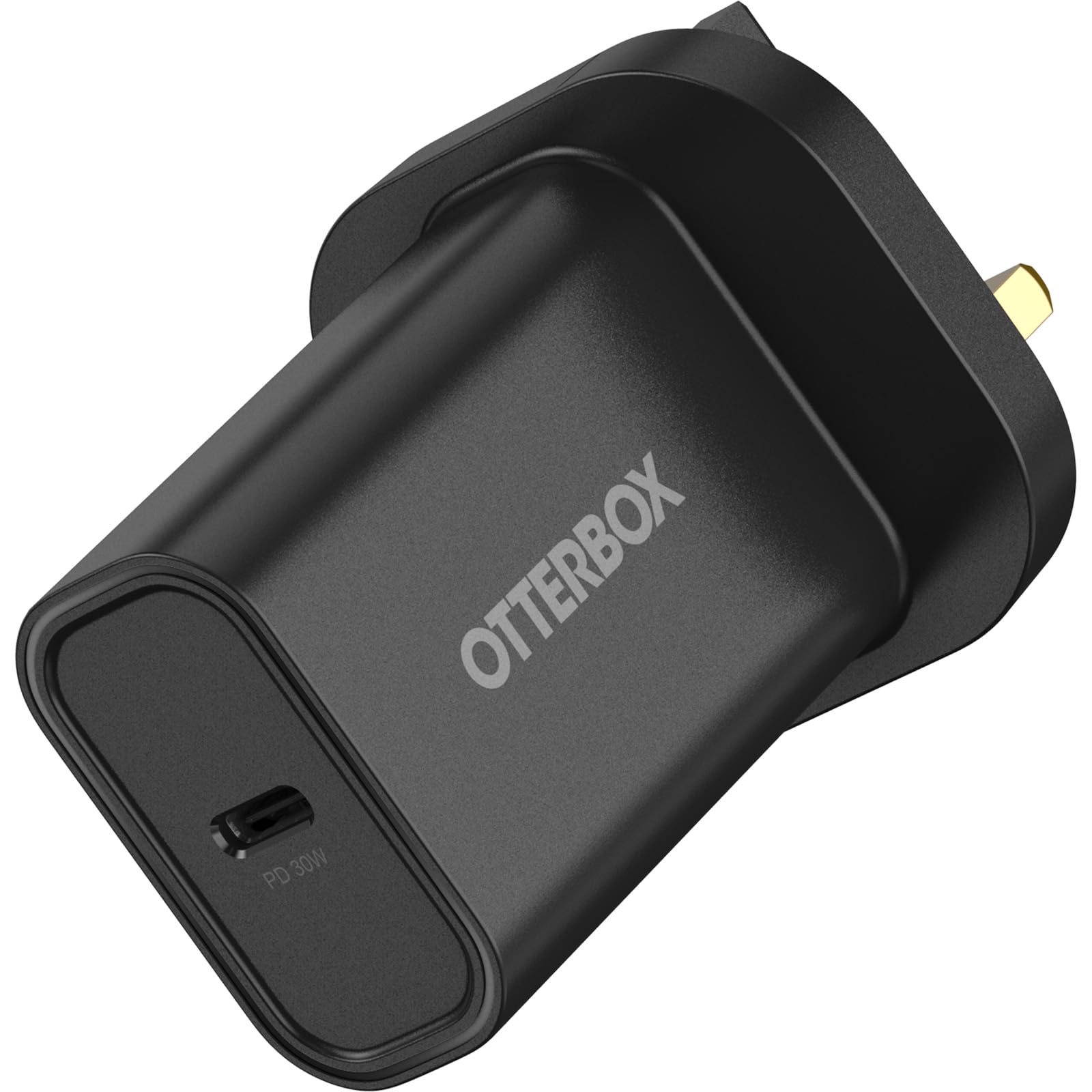 OtterBox Standard UK 30W USB-C PD Wall Charger, Fast Charger for Smartphone and Tablet, Drop Tested, Ultra Durable, Black, Non-Retail Packaging