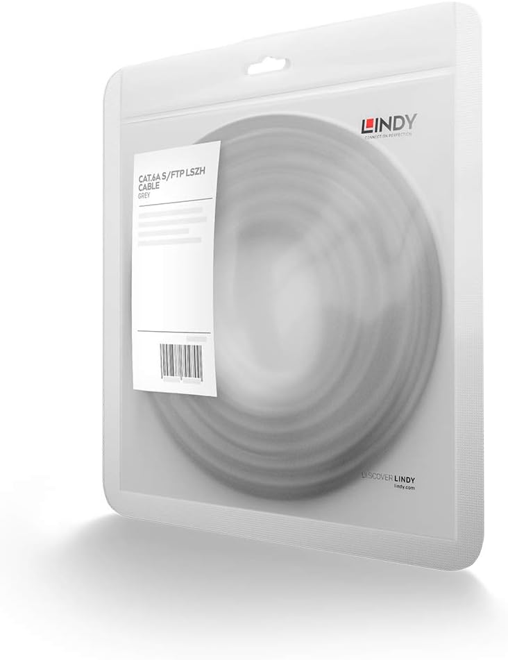 LINDY 2m CAT6a SSTP LS0H Network Cable Grey