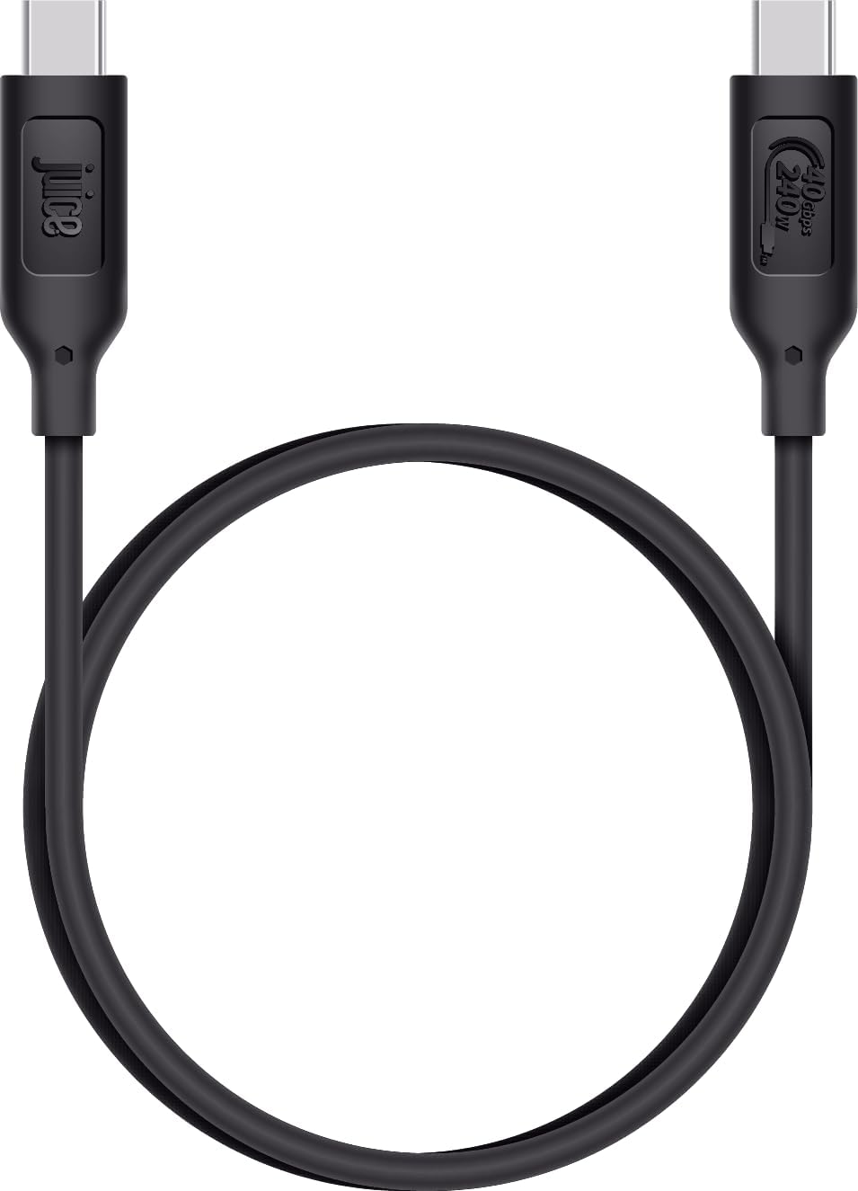 Juice 4.0 Type C cable. Type C to Type C, Fast charging, Durable, iPhone 15, 15 Pro, Samsung, Oppo, Nokia, LG and may more compatible (Black