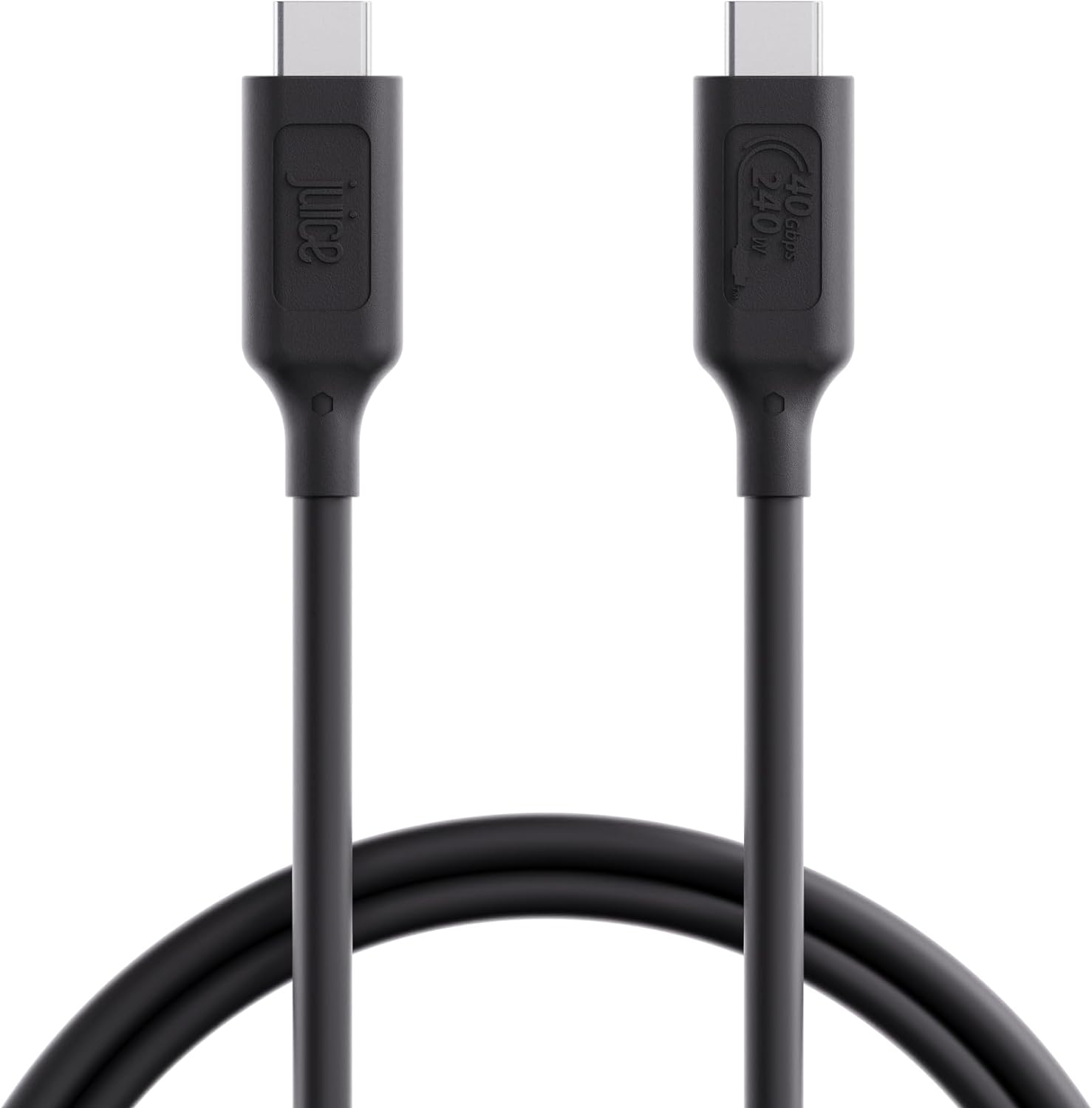 Juice 4.0 Type C cable. Type C to Type C, Fast charging, Durable, iPhone 15, 15 Pro, Samsung, Oppo, Nokia, LG and may more compatible (Black