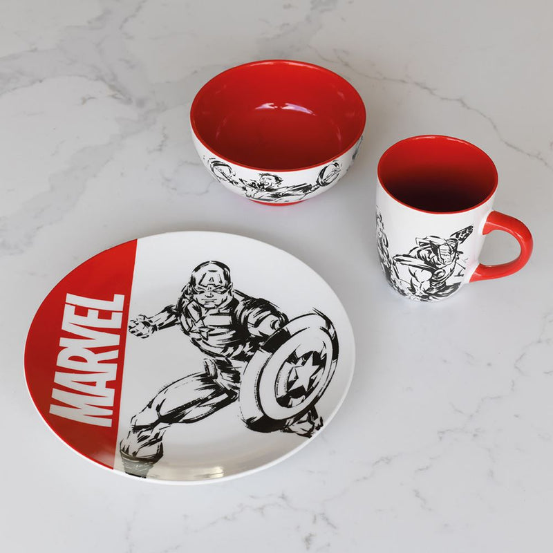 MARVEL (LOGO) 3PC TABLEWARE SET