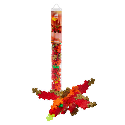 Plus-Plus Dragon - 100 pieces - Creative Play, Building Blocks, Building, Developing Toys for Kids, STEM, STEAM, Produced in Denmark