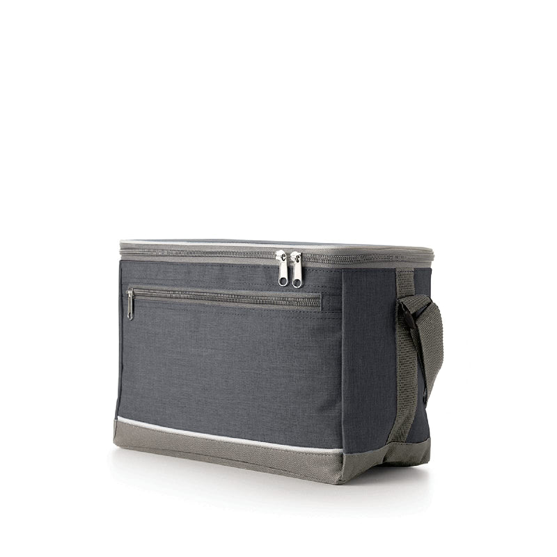 Backpack Lunch Bag Foldable in Canvas, Thermal Bag for Food and Beverage, Capacity 6 L, Ideal for Travel and Picnic, Size 23 x 16 x 16 cm, Black