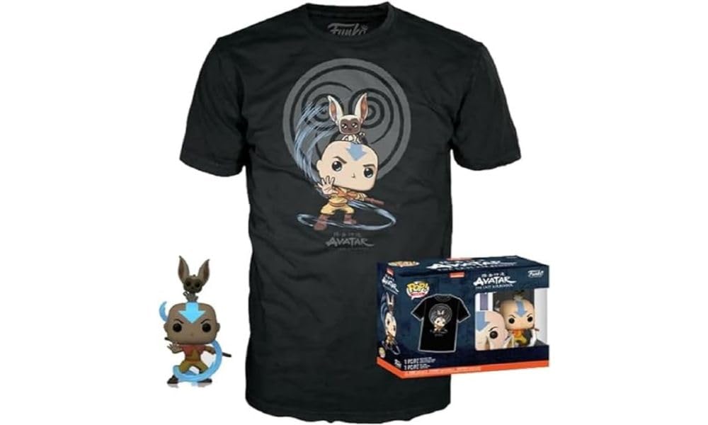Funko Pop! & Tee: Avatar - Element Bending - (XL) - Avatar: The Last Airbender - T-Shirt - Kleidung mit Vinyl-Sammelfigur - Geschenkidee - Spielzeug und Kurzärmeliges Top Für Erwachsene Männer