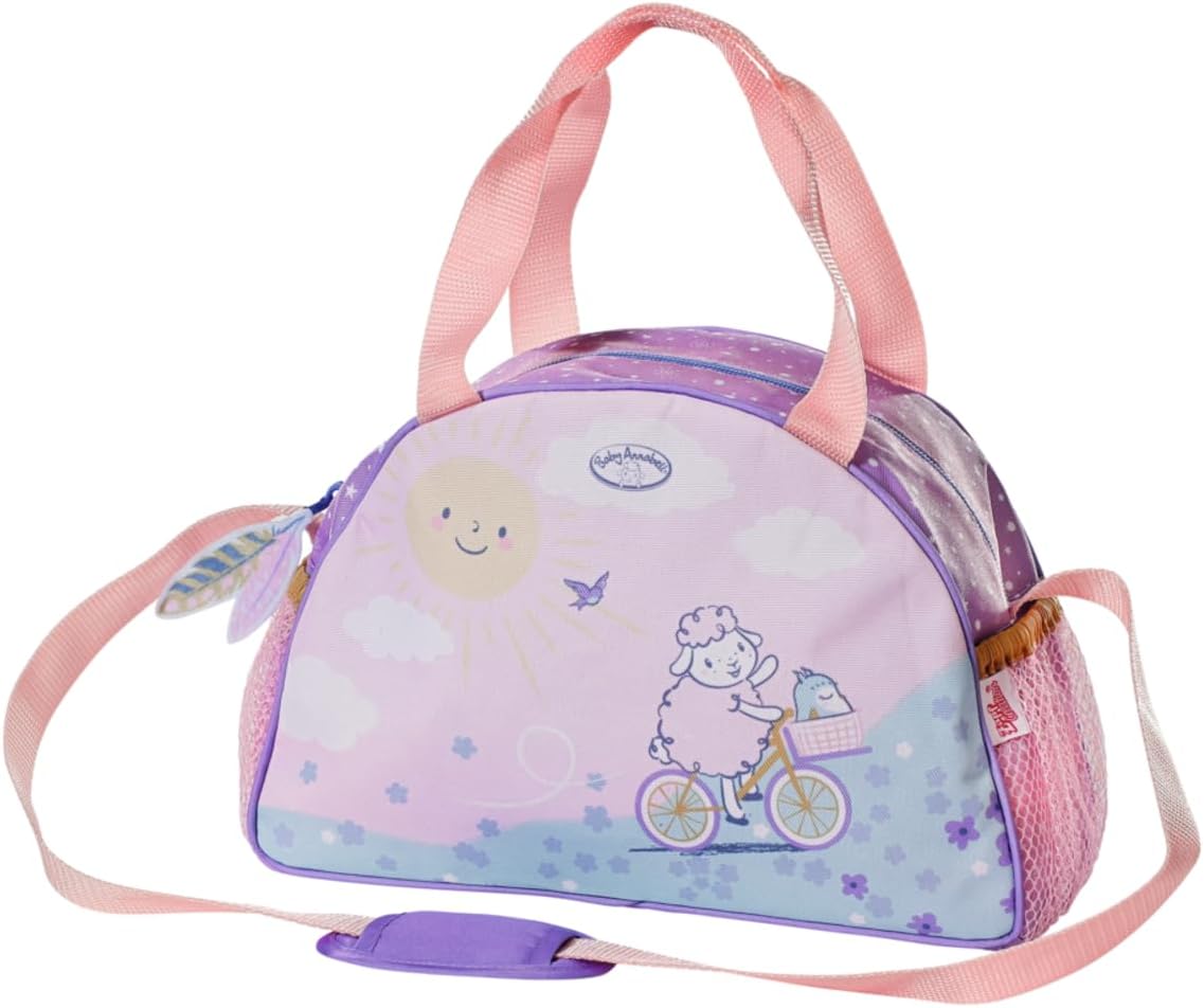 Baby Annabell Changing Bag 707432 - Storage Bag with Straps To Fit 36cm and 43cm Baby Annabell Essentials - Doll Not Included - Suitable for Kids From 3+ Years