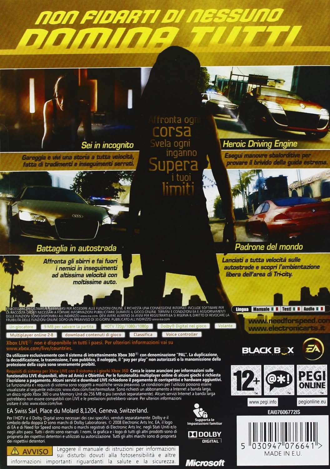 NEED FOR SPEED UNDERCOVER XBOX 360