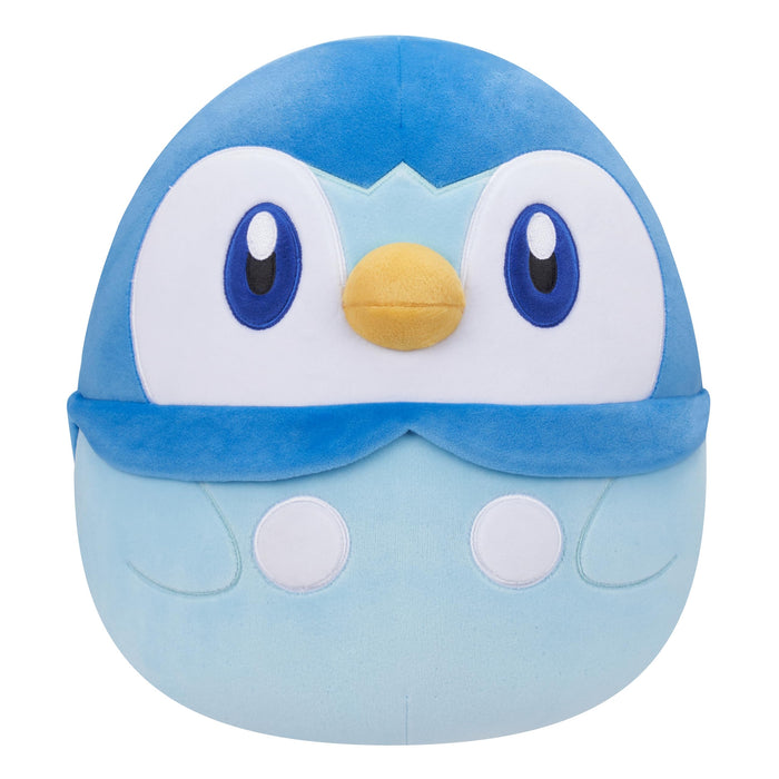 Jazwares SQPK00037 Squishmallows Pokémon 10-Inch Add Piplup to Your Squad, Ultrasoft Stuffed Animal Jumbo, Official Kelly Toy Plush, Black