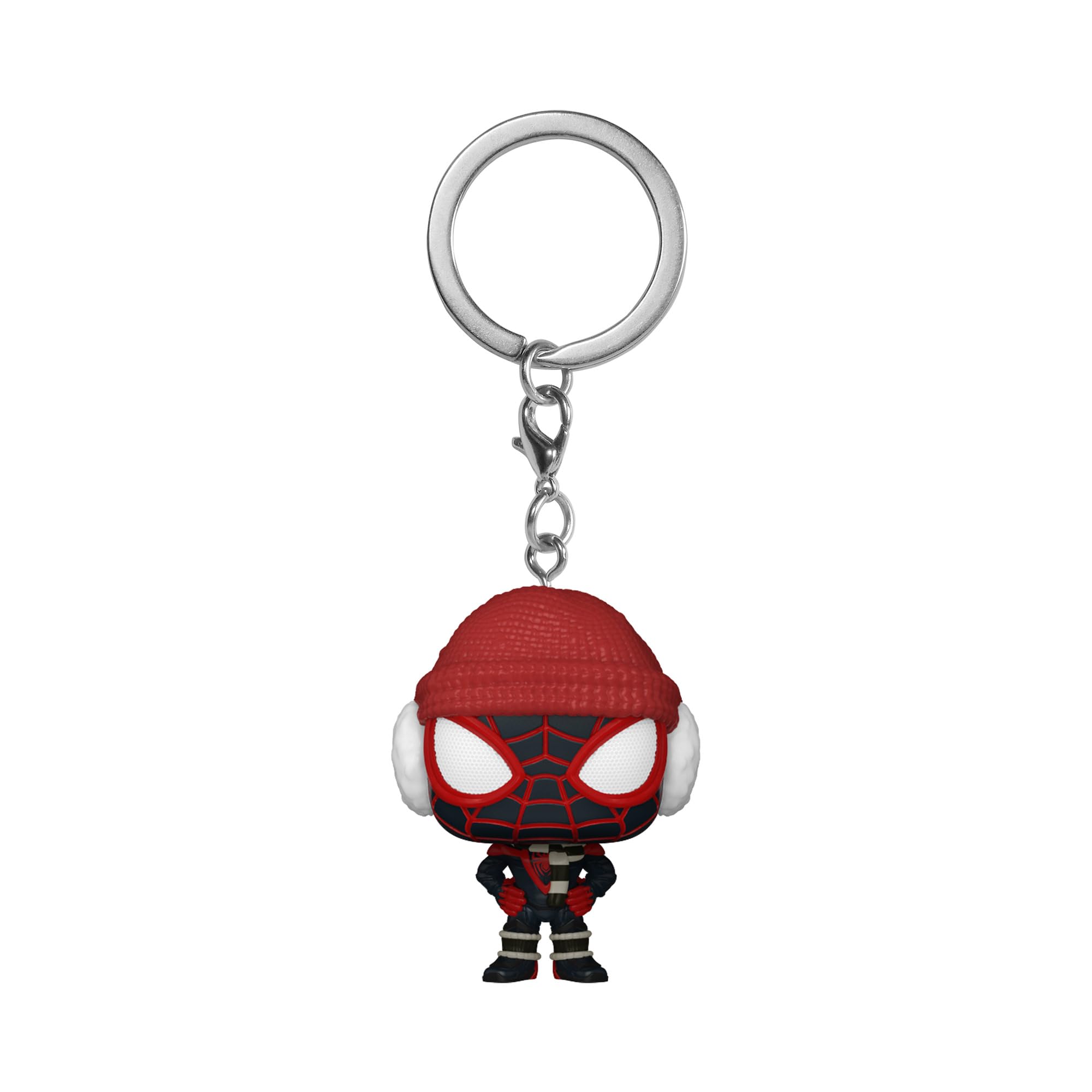 Funko POP! Keychain: Miles Morales - Winter Miles - Spider-man - Miles Morales Game - Collectable Vinyl Mini Figure Novelty Keyring - Stocking Filler - Gift Idea - Official Merchandise - Minifigure