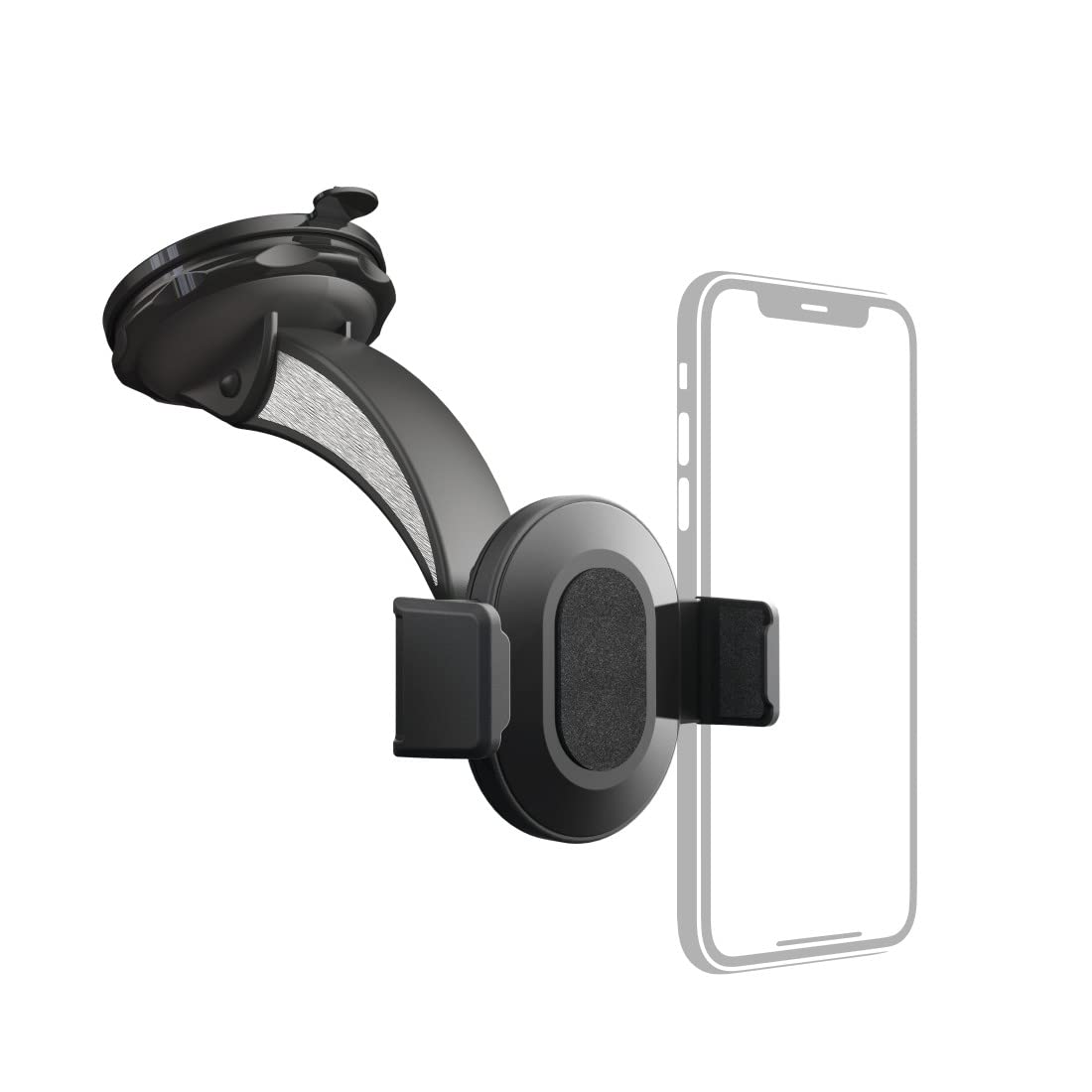 Hama Handyhalterung Auto, mit Saugnapf, universal bis 8,5cm Breite (Hochformat, Querformat, 360° drehbar, Klemmhalterung, Handyhalterung Windschutzscheibe, Auto Gadget, Kfz Handyhalterung) schwarz