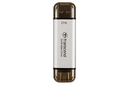 Transcend Esd310 - Ssd - 2 Tb - External (Portable) - Usb 3.2 Gen 2X1 (Usb-C Connector) - Silver