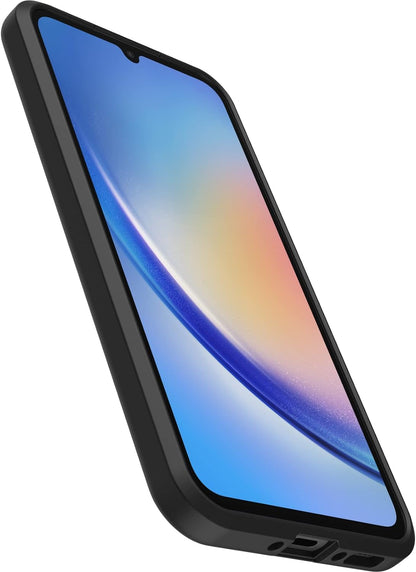 OtterBox Sleek Series Case for Samsung Galaxy A34 5G, Shockproof, Drop proof, Ultra-Slim, Protective Case, Tested to Military Standard, Antimicrobial Protection, Clear/Black - Non-Retail Packaging Black Galaxy A34 5G