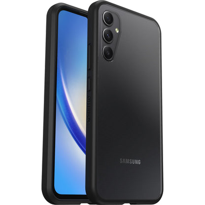OtterBox Sleek Series Case for Samsung Galaxy A34 5G, Shockproof, Drop proof, Ultra-Slim, Protective Case, Tested to Military Standard, Antimicrobial Protection, Clear/Black - Non-Retail Packaging Black Galaxy A34 5G
