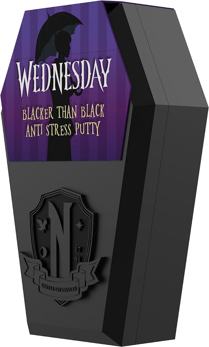 WOW! STUFF Wednesday Addams Blacker than Black Anti-Stress Putty | Fidget Toys and Gifts For Fans of Wednesday Netflix Series | Official Licensed MGM Toys and Gifts | For Girls Boys Teens and Adults