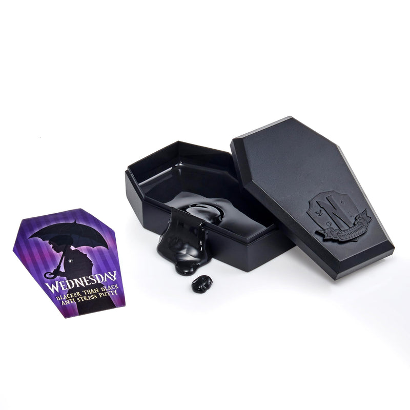 WOW! STUFF Wednesday Addams Blacker than Black Anti-Stress Putty | Fidget Toys and Gifts For Fans of Wednesday Netflix Series | Official Licensed MGM Toys and Gifts | For Girls Boys Teens and Adults