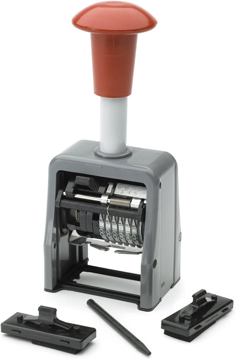 Trodat Numberer Stamp Plastic Sequential Automatic Self-inking 8 Adjustments 5.5mm Digits - Ref 86621,Black,Large