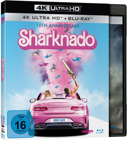 Sharknado - More Sharks more Nado Extended 4K-Edition (UHD+Blu-ray Sonderauflage im rosa Schuber, limitiert auf 500 Stück)