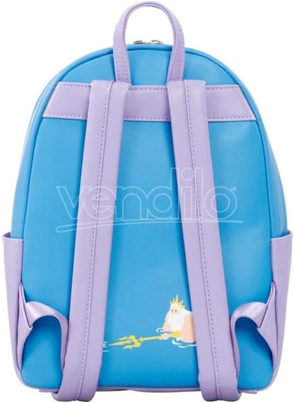Loungefly! Leather: Disney Ariel Mermaid Sunset Hug Mini Backpack - Gift Idea - Official Merchandise - Mini Backpack for Kids & Adults