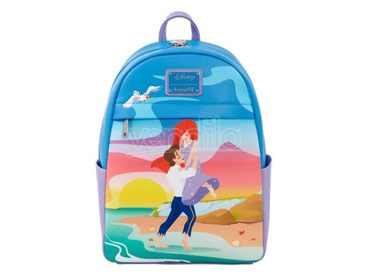 Loungefly! Leather: Disney Ariel Mermaid Sunset Hug Mini Backpack - Gift Idea - Official Merchandise - Mini Backpack for Kids & Adults
