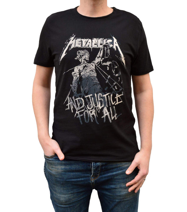 Metallica Amplified Collection - and Justice for All Men T-Shirt Black S, 100% Cotton, Regular