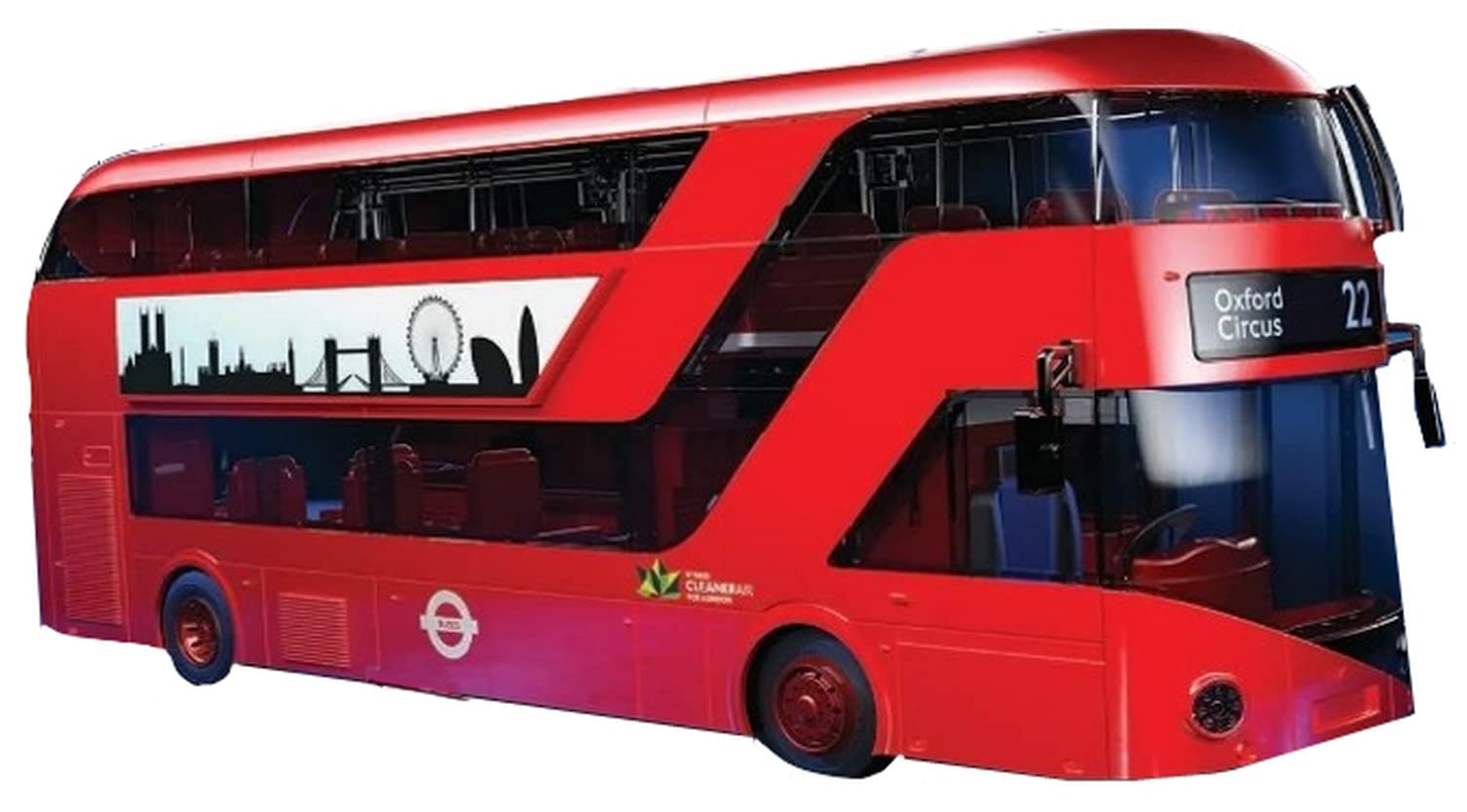 Airfix J6050 QUICKBUILD New Routemaster Bus snap Together Bricks Build and Create, Multicolour