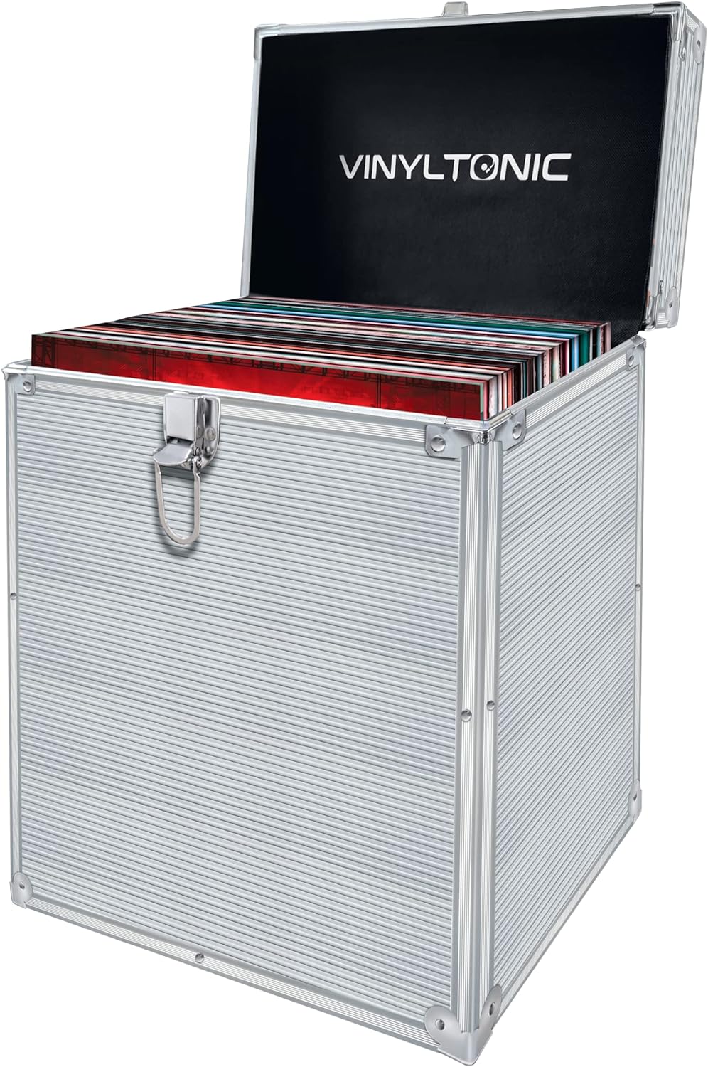 Vinyl Tonic 12`` Silver LP Storage Case With Microfibre Cloth