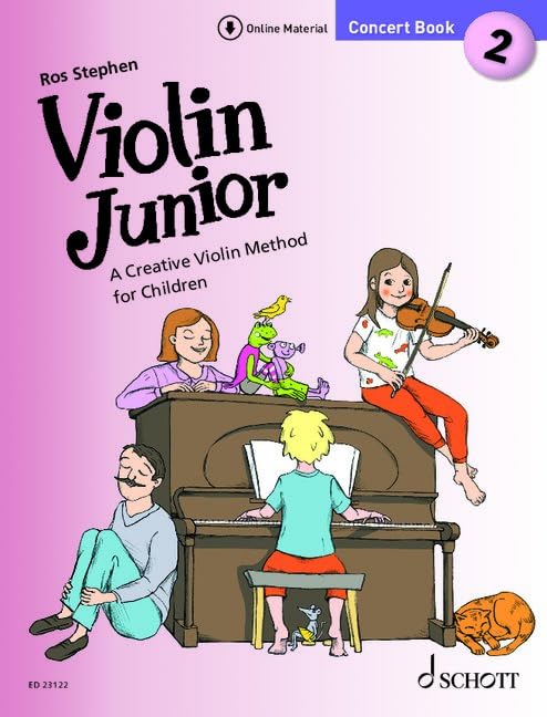 Violin Junior: Concert Book 2 - A Creative Violin Method for Children - 1-2 violins and piano - Sheet Music with Online Material - (ED 23122)