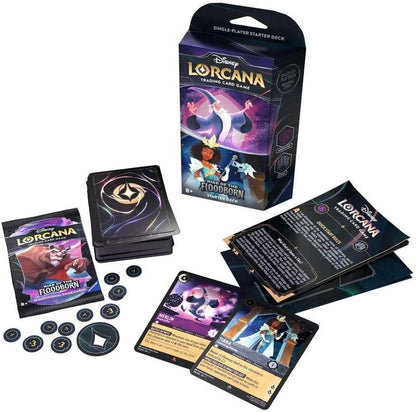 Disney Lorcana Trading Card Game: Aufstieg der Flutgestalten - Starter Deck Amethyst und Stahl (Englisch