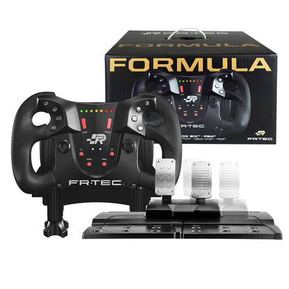 FRTEC - Racing FORMULA WHEEL with Pedals Compatible with Playstation 4, Series X, Xbox One, Playstation 3, Switch and PC