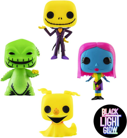 Funko Pop! Disney: The Night Before Christmas 4pk (BLKLT)(Exc) 69146 - Collectable Vinyl Figure - Gift Idea - Official Merchandise - Toys for Kids & Adults - Model Figure for Collectors and Display
