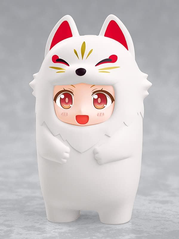 Good Smile Company Nendoroid More Kigurumi Face Parts Case para Figuras Nendoroid White Kitsune (10 cm