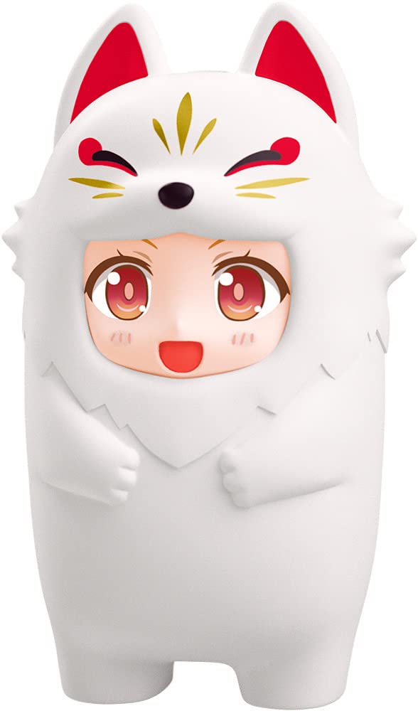Good Smile Company Nendoroid More Kigurumi Face Parts Case para Figuras Nendoroid White Kitsune (10 cm