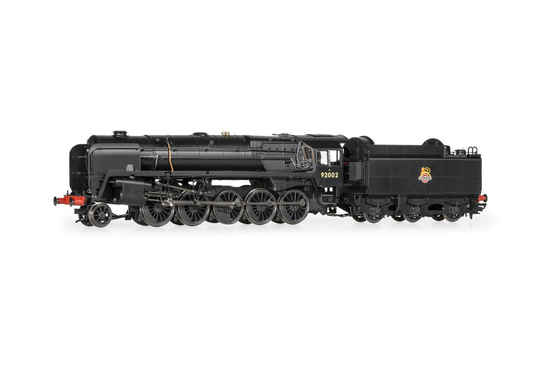 Hornby Hobbies LTD R30132 Br, Class 9F, 2-10-0, 92002-Era 4 Railway-Locomotive-Steam, Black, 1:76 Scale 00 Gauge