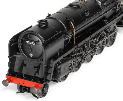 Hornby Hobbies LTD R30132 Br, Class 9F, 2-10-0, 92002-Era 4 Railway-Locomotive-Steam, Black, 1:76 Scale 00 Gauge