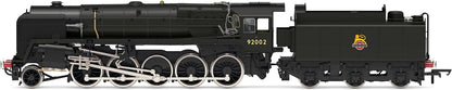 Hornby Hobbies LTD R30132 Br, Class 9F, 2-10-0, 92002-Era 4 Railway-Locomotive-Steam, Black, 1:76 Scale 00 Gauge