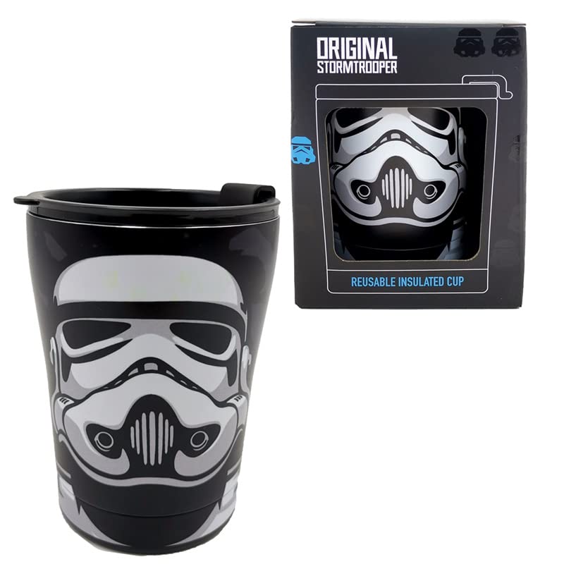 Puckator CUP72 The Original Stormtrooper Reusable Stainless Steel Hot & Cold Thermal Insulated Food & Drink Cup 300ml