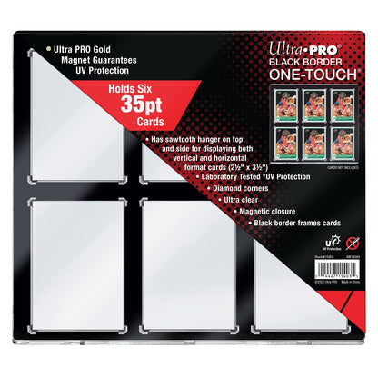 Ultra Pro - 6 Pocket Black Border UV One-Touch Magnetic Holder