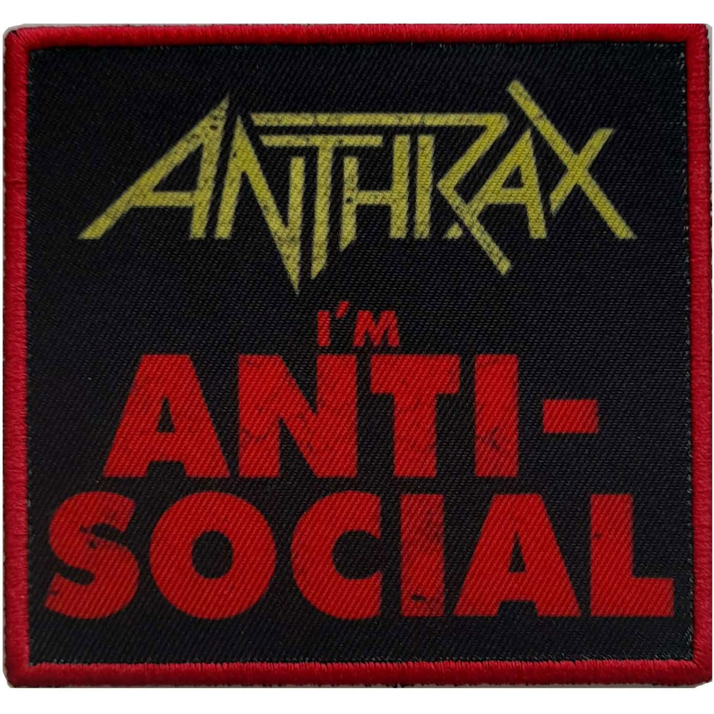 Anthrax Anti-Social Patch (One Size) (Red/Yellow/Black)