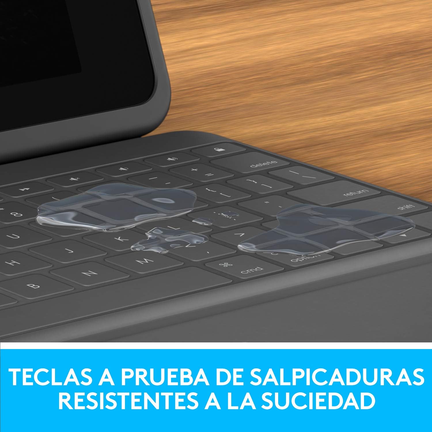 Logitech Rugged Folio for iPad (7th, 8th, & 9th generation) Protective Keyboard Case, QWERTY Spanish Layout - Graphite