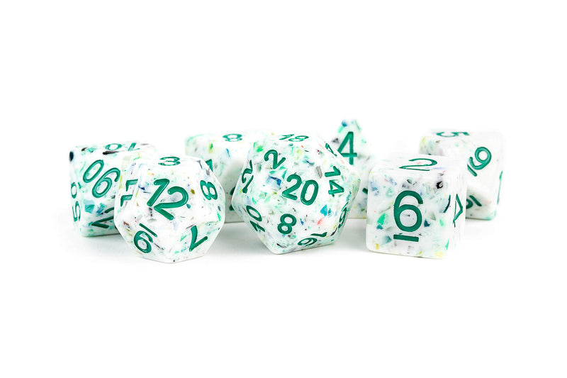 Dice - Polyhedral Resin - Recycled Rainbow (MDG)