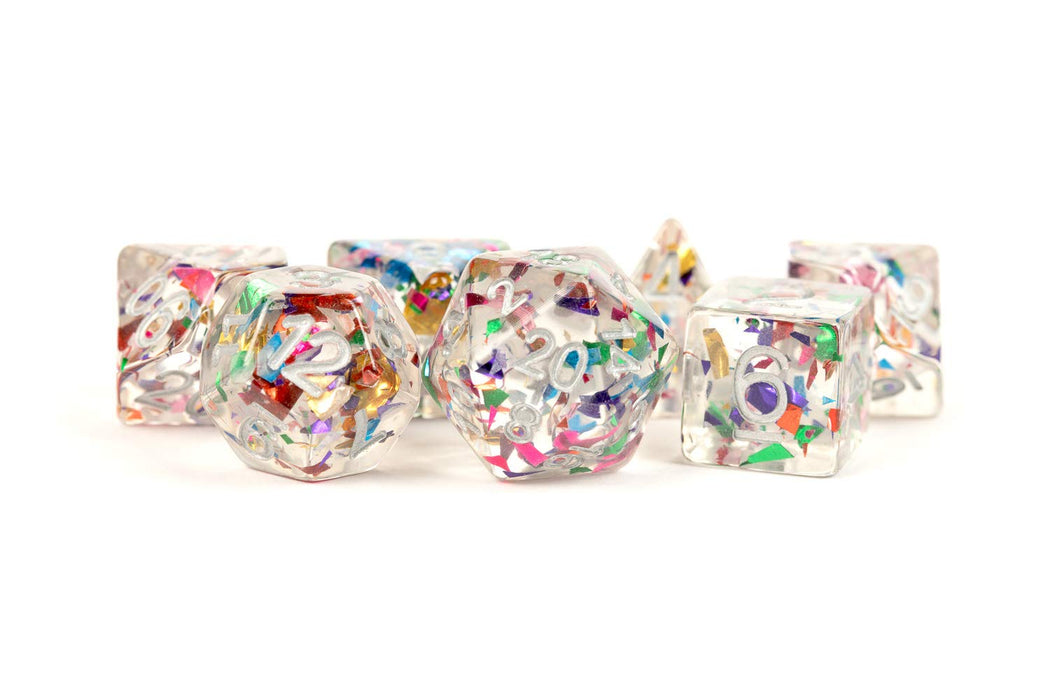 Dice - Resin Polyhedral - Rainbow Foil (MDG