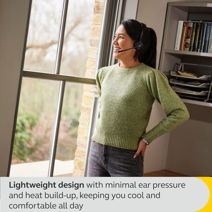 Jabra Engage 55 Mono Wireless Headset with Link 400 USB-C DECT Adapter - Noise-Cancelling Microphone, Extensive Range, Hearing Protection - MS Teams certified, works with all other platforms - Black U