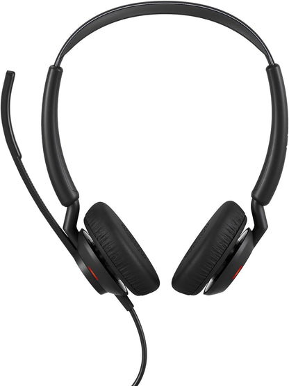 Jabra Engage 50 II Wired Stereo Headset with Link Call Control, Noise-Cancelling 3-Mic Technology and USB-C Cable, Ultra-Lightweight - MS Teams Certified, Works with All Other Platforms - Black Stereo + Link Control Unit USB-C MS
