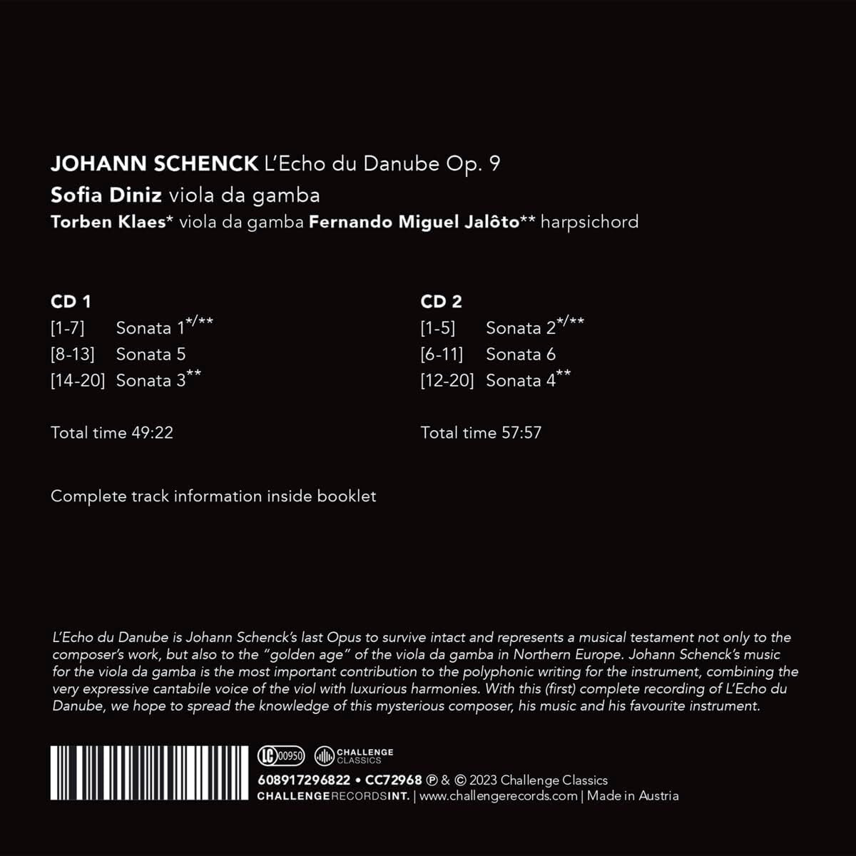 Johann Schenck: L'echo Du Danube, Op. 9