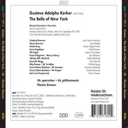 Gustave Adolphe Kerker: The Belle of New York