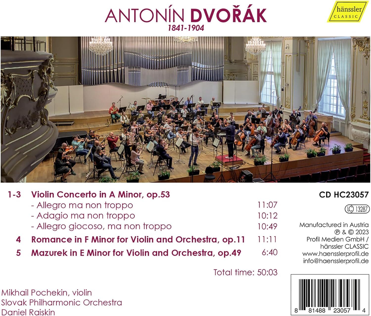 Dvorák: Complete Works for Violin and Orchestra