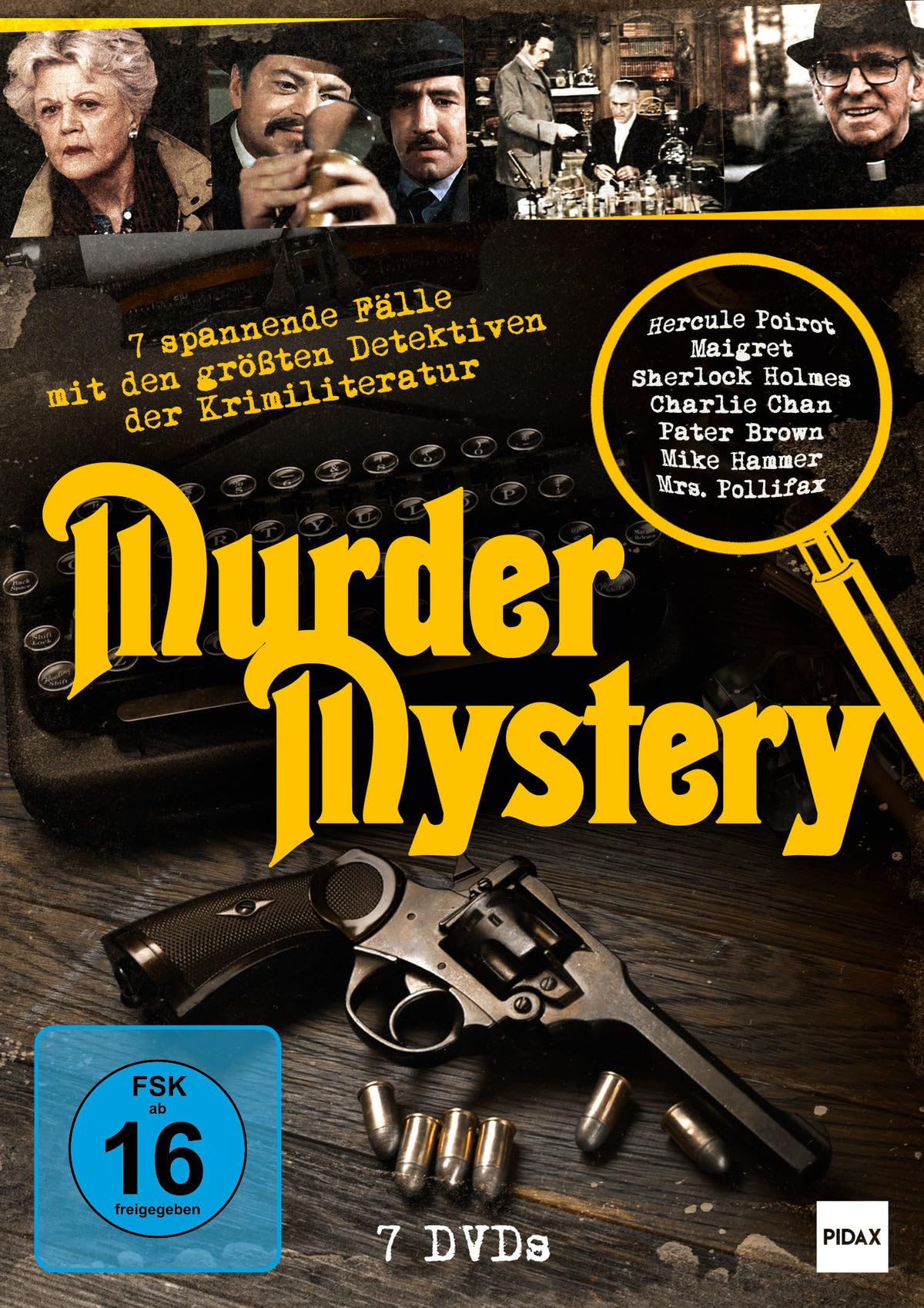 Murder Mystery Box / 7 spannende Fälle mit den größten Detektiven der Krimiliteratur (u.a. HERCULE POIROT, MAIGRET, SHERLOCK HOLMES, CHARLIE CHAN) Pidax Film- und Hörspielverlag