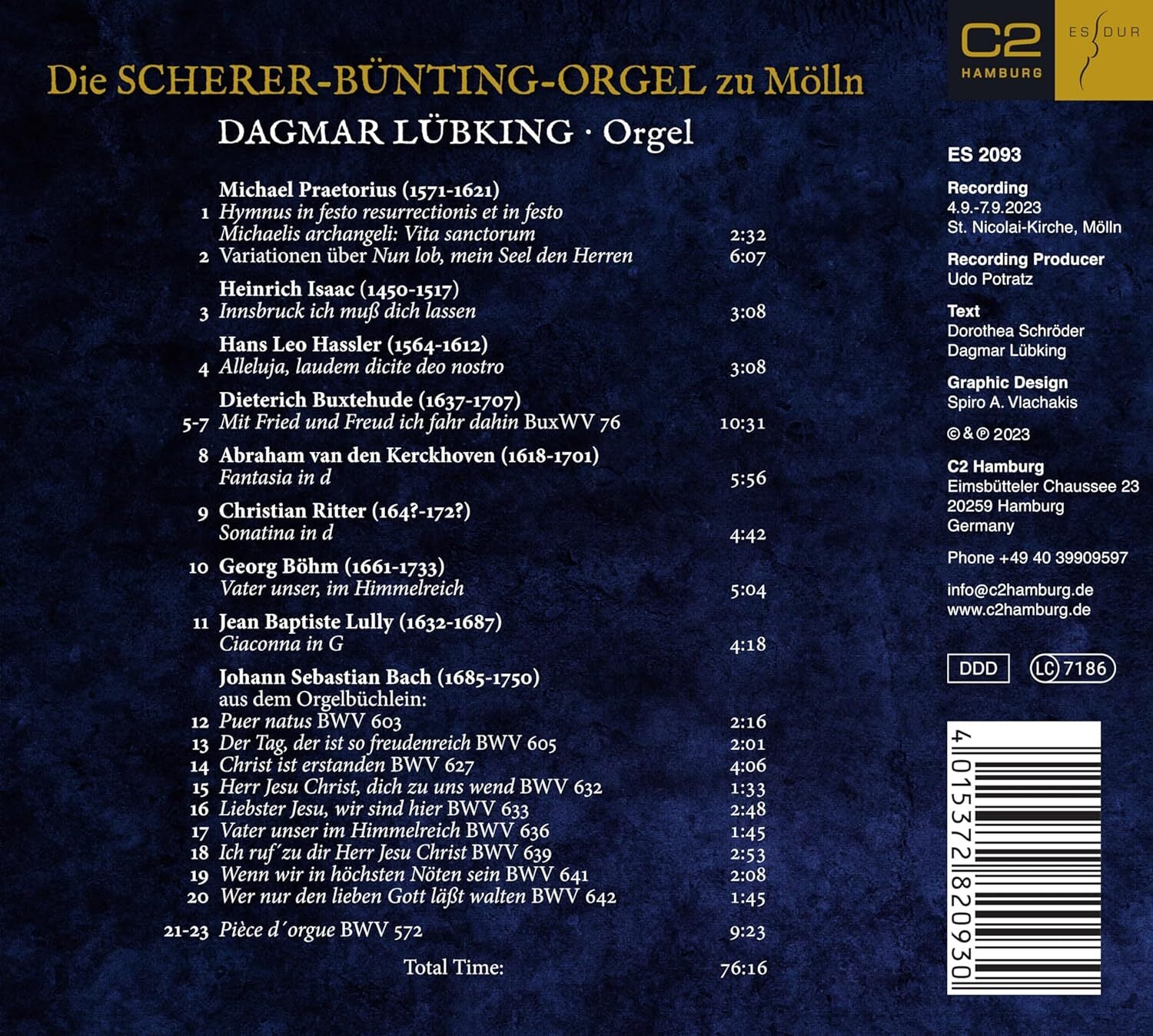Dagmar Lübking: Die Scherer-Bünting Orgel Zu Möllin