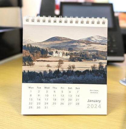 Scotland Desktop Easel Calendar 2024